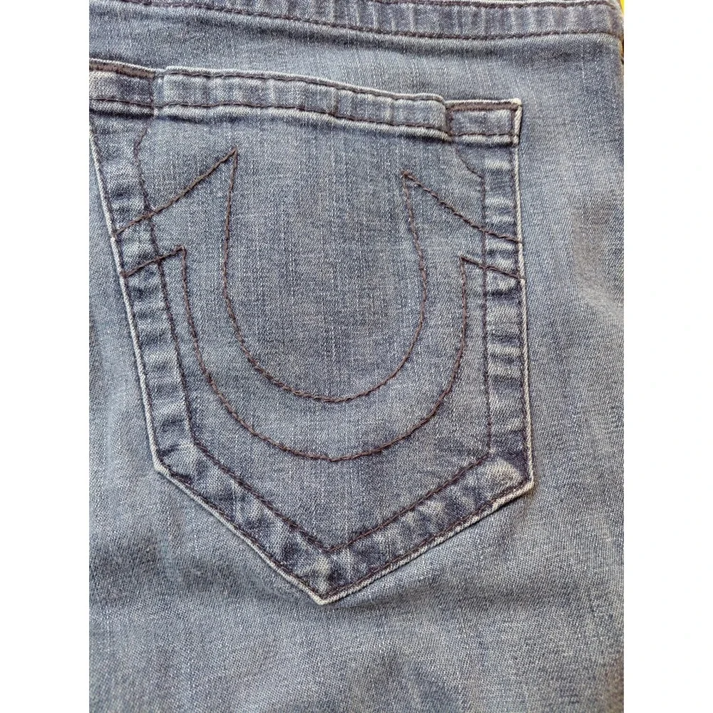 True Religion Ricky Relaxed Straight Leg Jeans Mens 36 Medium Wash Blue